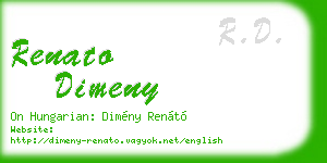 renato dimeny business card